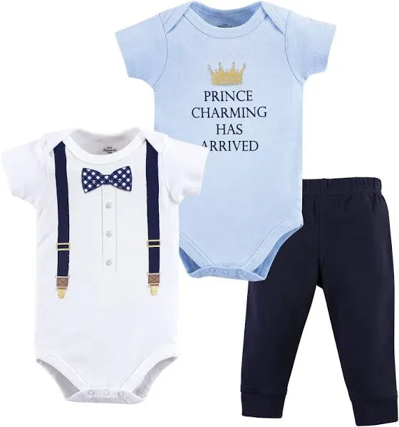 Little Treasure Baby Boy Cotton Bodysuit and Pant Set