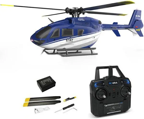 2.4G 4CH Helicopter EC-135 6-Axis Gyro RC Electric Flybarless Remote Stunt C187  | eBay