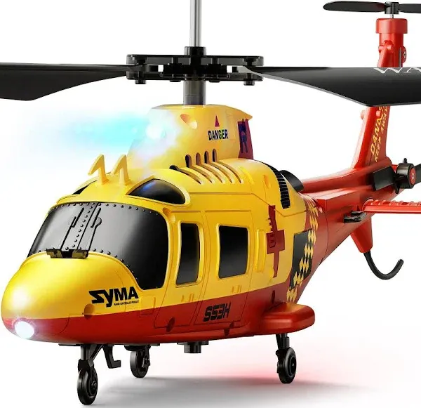 SYMA S53H RC Helicopter Rescue Remote Control Helicopter with Dazzling Night Flights,Unique Simulation Design, Low Battery Reminder, Altitude Hold, Perfect Helicopter Toys Gift for Boys and Enthusiast