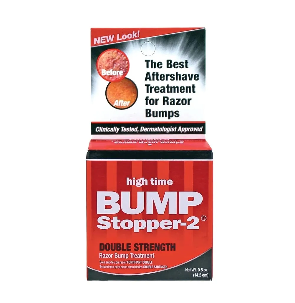 High Time Bump Stopper-2 Double Strength Razor Bump Treatment, 0.5 oz