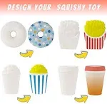 LovesTown Squishy Making Kit, 6 Pcs DIY Squishies Slow Rising Jumbo Food DIY Dessert Toy Paint Your Own Squishies for