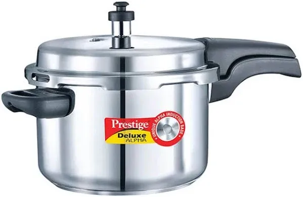 Deluxe Alpha Stainless Steel Pressure Cooker, 2 Liters/2.11 Quarts