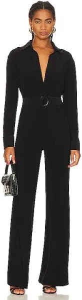 Norma Kamali Women's Shirt Straight Leg Jumpsuit