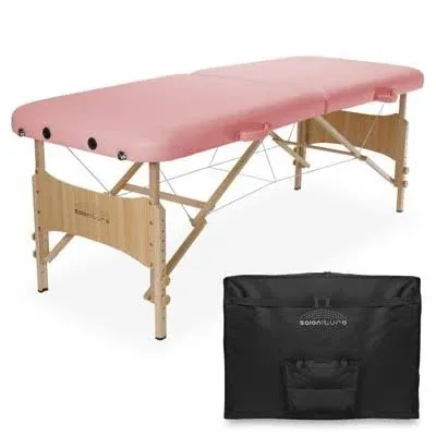 OPEN BOX - Basic Portable Folding Massage Table - Hot Pink