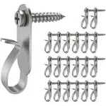 Elrswy Light Hanger Hooks,Screw Hooks for Hanging Christmas Light,Light Wire and LED Fairy LED Light Clips,Stainless Steel,40 Pack