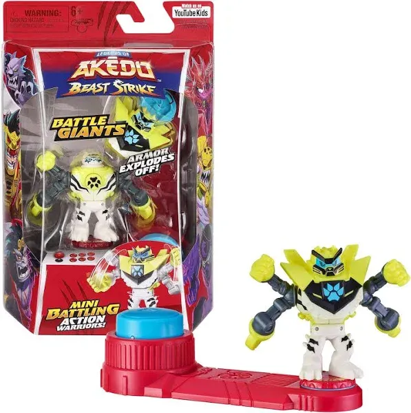 Legends Of Akedo Beast Strike Battle Giants WHITE PAW Action Warrior NEW