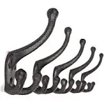 5-Pack TriLeg Coat Hooks. Wall Mounted, Heavy Duty Decorative Black Wall Hook...