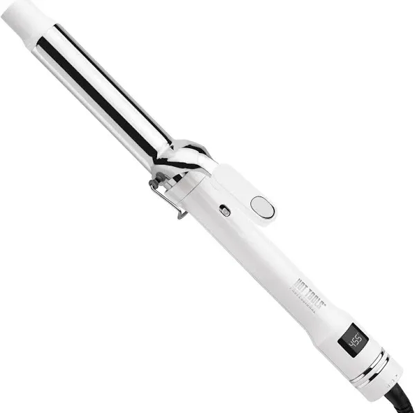 HOT TOOLS Pro Artist White Gold Digital Curling Iron, 1-1/2 inch