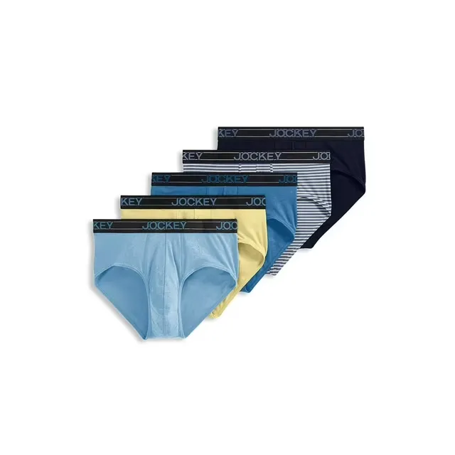 Jockey Men's Lightweight Cotton Blend Brief - 5 Pack