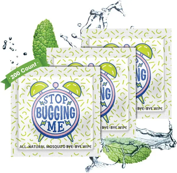 LA Fresh Stop Bugging Me - All Natural MOSQUITO Bye-Bye Wipes 25 Count