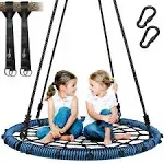 Trekassy 750 lb Spider Web Swing 40 inch for Tree Kids with Steel Frame and 2 Hanging Straps