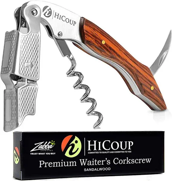 Hicoup Wine Opener Professional Corkscrews for Wine Bottles w/Foil Cutter and Cap Remover