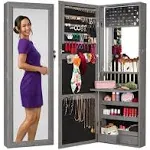 Best Choice Products Hanging Mirror Jewelry Armoire