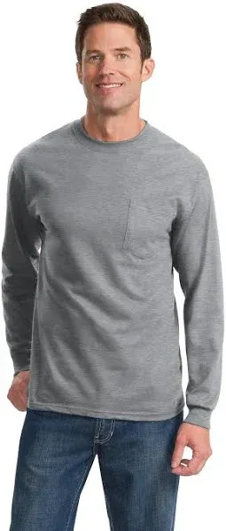 Port & Company Tall Long Sleeve Essential Pocket Tee