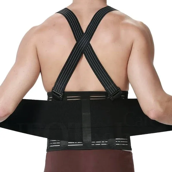 Neotech Care Adjustable Back Brace Lumbar Support Belt with Suspenders