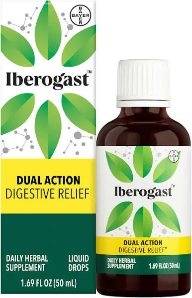 Iberogast Dual Action Digestive Relief Daily Herbal Supplement Supports Gut 30ct