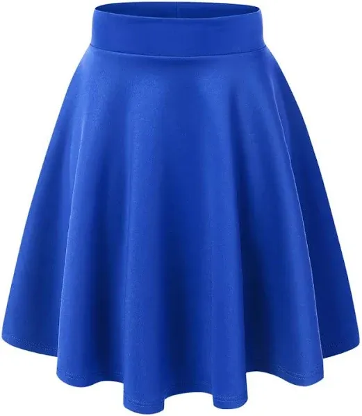 Women's Basic Versatile Stretchy Flared Casual Skater Skirt