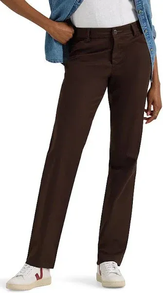 Lee Women's Wrinkle Free Relaxed Fit Straight Leg Pant