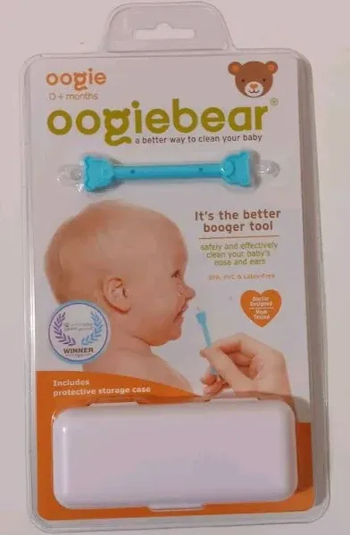 Oogiebear 2 Tool Pack For Nose &amp; Ears Clean Baby, 0+ Months