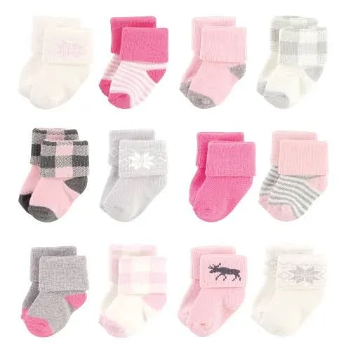 Hudson Baby Cotton Rich Newborn and Terry Socks