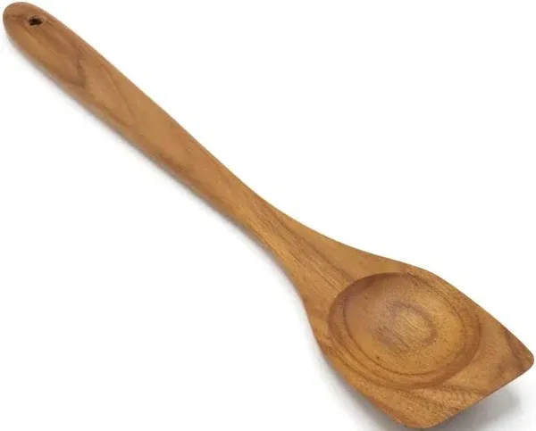 FAAY Left Hand Chopper, Wooden Spoon, Break Up Ground Beef Utensils Made from High Moist Resistance Teak Wood for Non Stick Cookware.