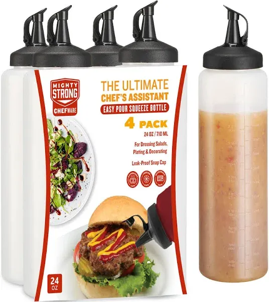 Mighty Strong Condiment Squeeze Bottles