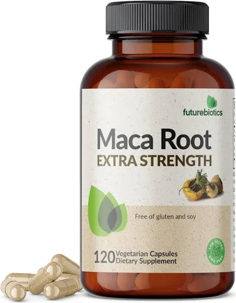 Futurebiotics Maca Root Extra Strength 4000 MG Supports Energy, Stamina & Reproductive Health, Non-GMO, 120 Vegetarian Capsules