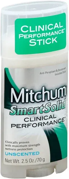 Mitchum Smart Solid Anti-Perspirant Deodorant Unscented