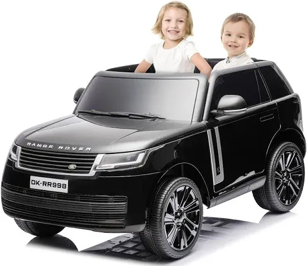 24V Officially Licensed Land Rover Ride On Car, Towallmark 2-Seater w/Parent Remote Control, 3 Speeds, Wireless Music, Spring Suspension, Led Lights, Electric Car for Kids Ages 37-95 Month, Black