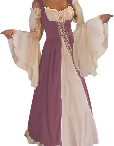 Abaowedding Womens's Medieval Renaissance Costume Cosplay Over Dress