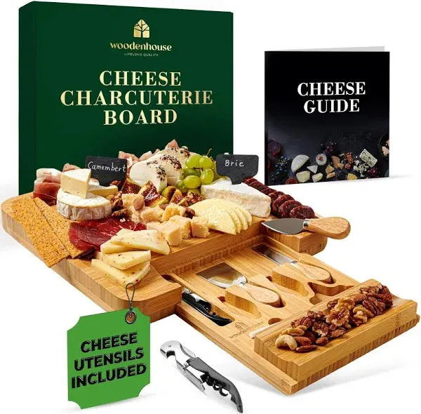 Charcuterie Board 13&#034;x13&#034;, Cheese Board, Cheese Platter – Meat and Cheese Tra...