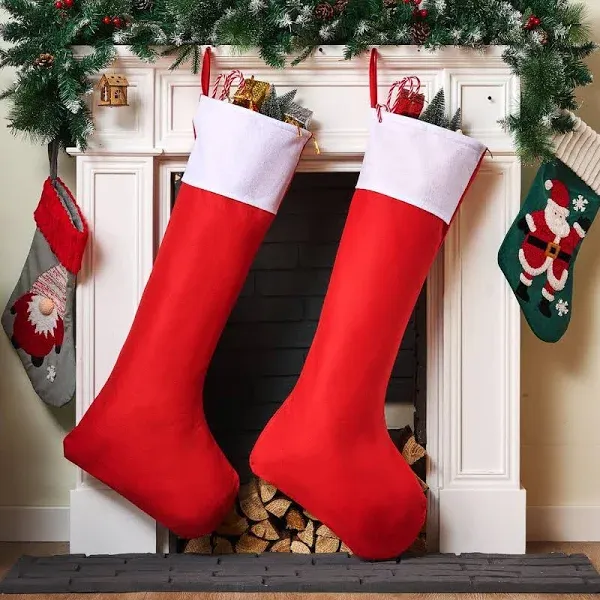 Joyin 2 Packs 38” Jumbo Felt Christmas Stockings