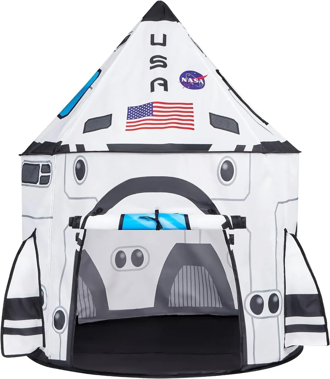 Rocket Ship Play Tent Pop Up Play Tent Kids Indoor Outdoor Spaceship Playhouse ...