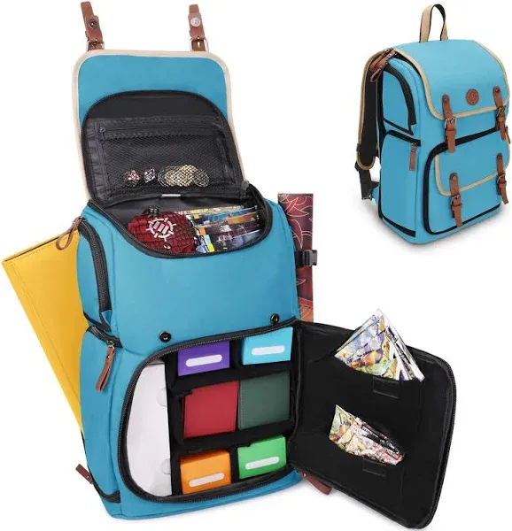 Enhance: Designer Edition Trading Card Storage Backpack - Blue