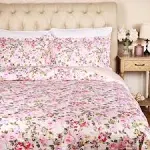 Superior Cotton Vintage Floral Duvet Cover Set with Pillow Shams - Cream - Twin XL