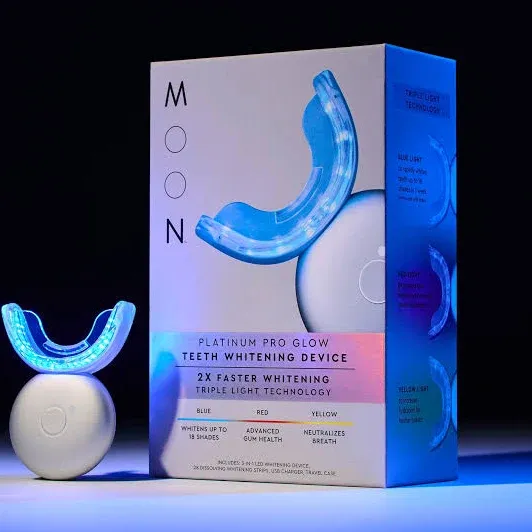 Moon Platinum Pro Glow Teeth Whitening Device SEALED #7813