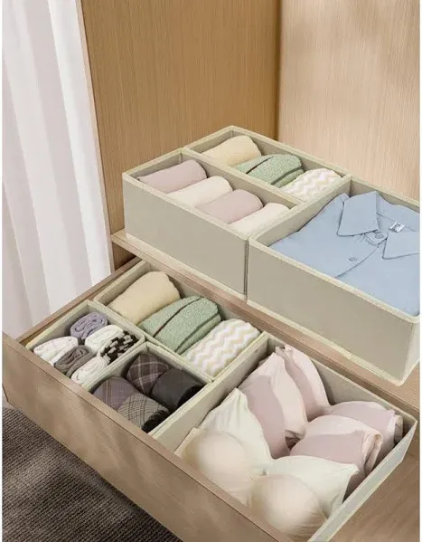 Drawer Organizer for Clothing 12 Pack Fabric Drawer Organizer Bins Foldable S...