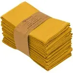 Poly Cotton Enrich Twill Cloth Napkins (Set of 12) Ruvanti Color: Mustard