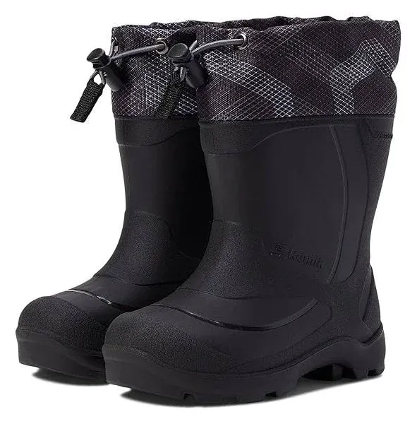 KAMIK Kid&#039;s Snobuster2 Black/Charcoal Winter Boots (AK4192G-BCH)