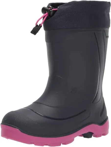 Kamik Girl's Snobuster1 Snow Boot, Navy/Magenta, 4 M US Big Kid - Kids Shoes