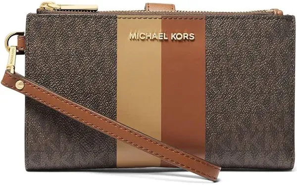 MICHAEL Michael Kors Women's Jet Set Double Zip Leather Wristlet