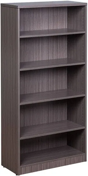 Boss 31W by 14 D by 65-1/2 H Bookcase, Mahogany