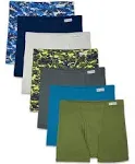 HANES &amp; FRUIT OF THE LOOM Boys Boxer Briefs XL 18-20 Tagfree Multicolor 2 Packs