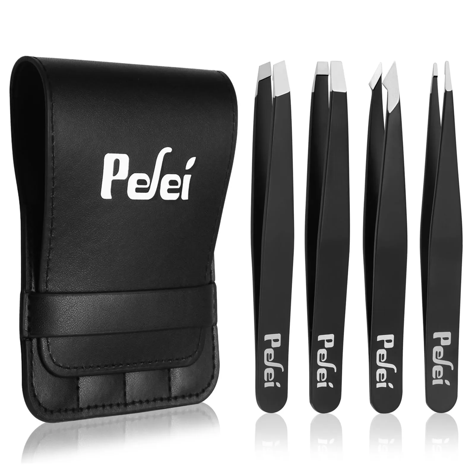 Tweezers Set - Professional Stainless Steel Tweezers for Eyebrows - Great Pre...