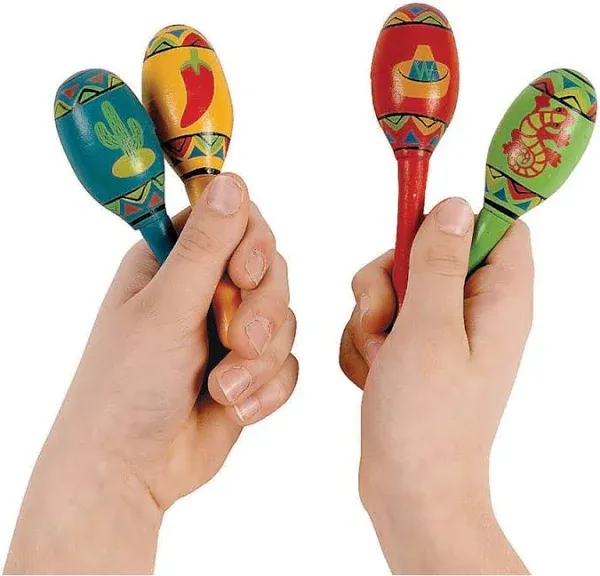 Fun Express Mini Wooden Maracas 5