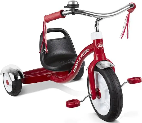 Radio Flyer Big Red Classic Tricycle, Toddler Trike, Tricycle for Toddlers Ag...