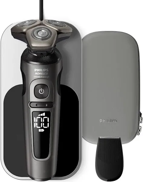 Philips Norelco 9000 Prestige Men’s Shaver with Qi Charging Pad and Premium Case