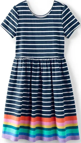 Lands' End Girls' Fit & Flare Jersey Dress