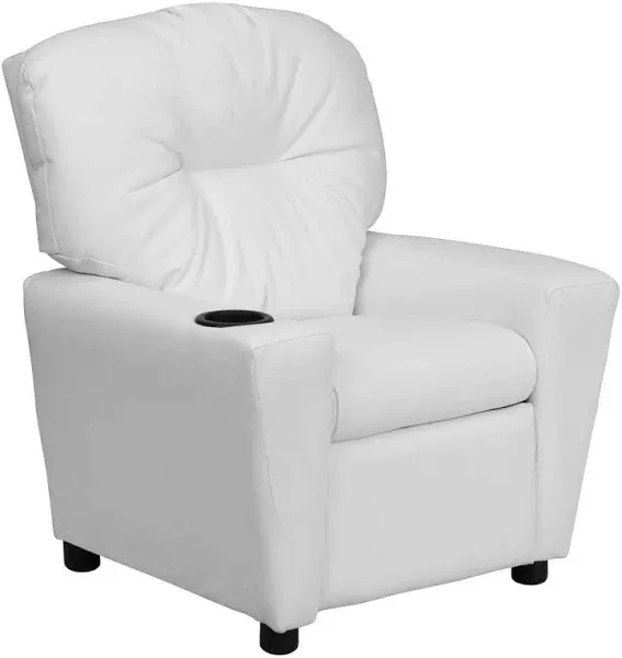 Flash Furniture Contemporary Vinyl Kids Recliner with Cup Holder BT-7950-KID