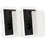 Theater Solutions TS80W in Wall 8" Speakers Surround Sound Home Theater Pair